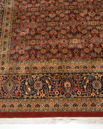 Persian Herati design hand knotted from natural wool in India