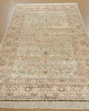 Very Fine hand knotted 100 % Natural Silk Size 5 x 8 Price $6500